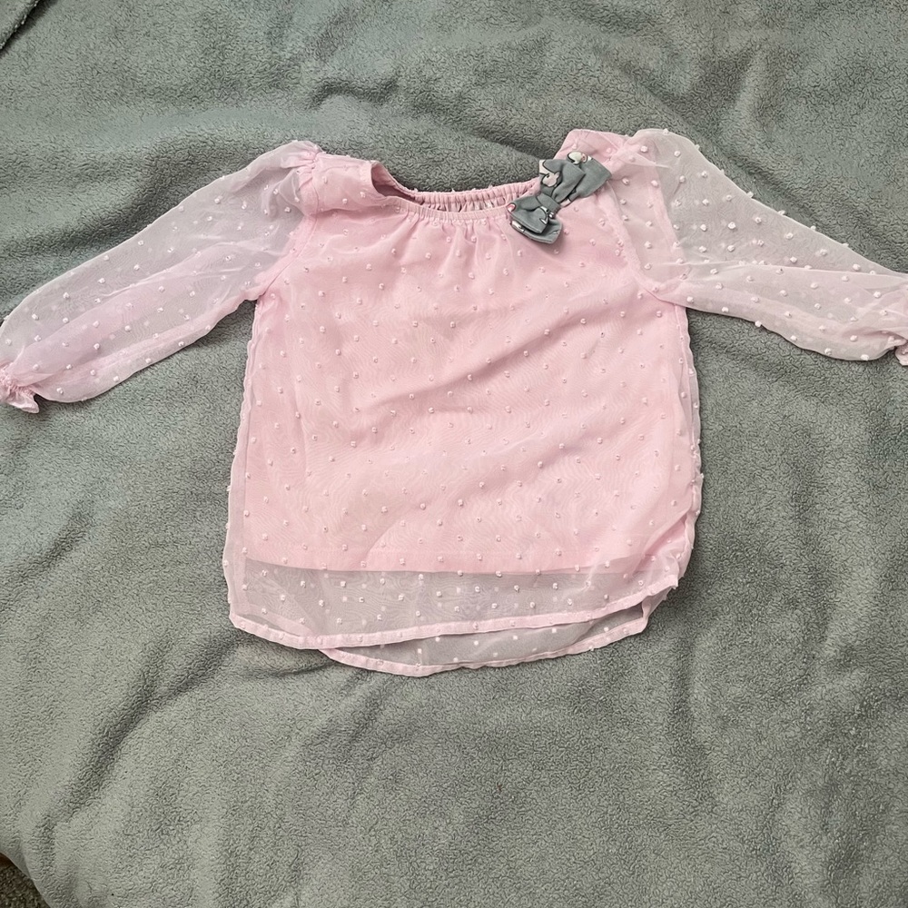Pink sheer top